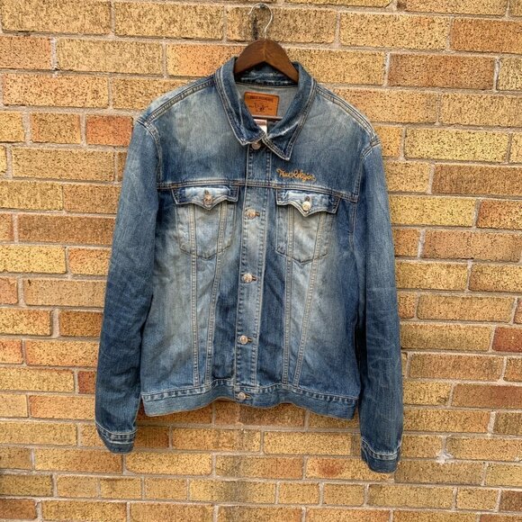 Vintage True Religion Jean Jacket XXL JIMMY Embroidered - Picture 2 of 6
